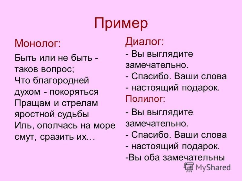 Диалоги монолог примеры. Как писать монолог. Образец монолога.