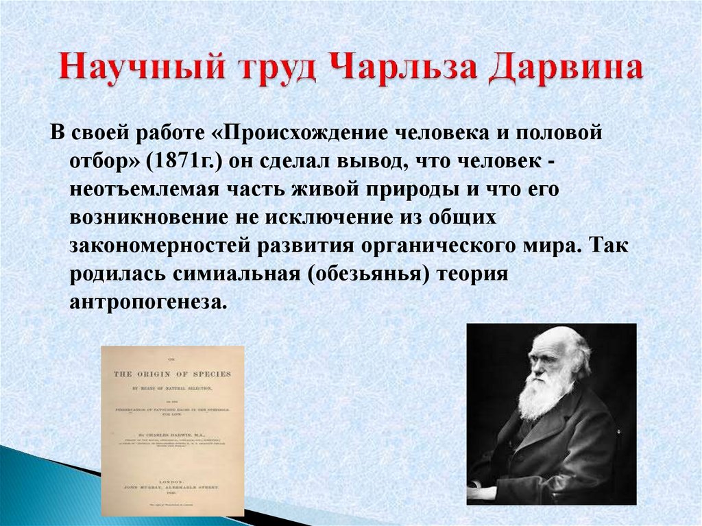 Научные труды это. Чарльз Дарвин происхождение человека и половой отбор. «Происхождение человека и половой отбор» (1871). Основные труды ч Дарвина. Труды Чарльза Дарвина.