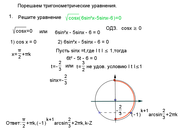 Cos x 1 решить тригонометрическое уравнение. Решение тригонометрических уравнений уравнение косинуса. Как решаются уравнения с косинусом. Решение тригонометрических уравнений синус косинус. Решение дробных тригонометрических уравнений.