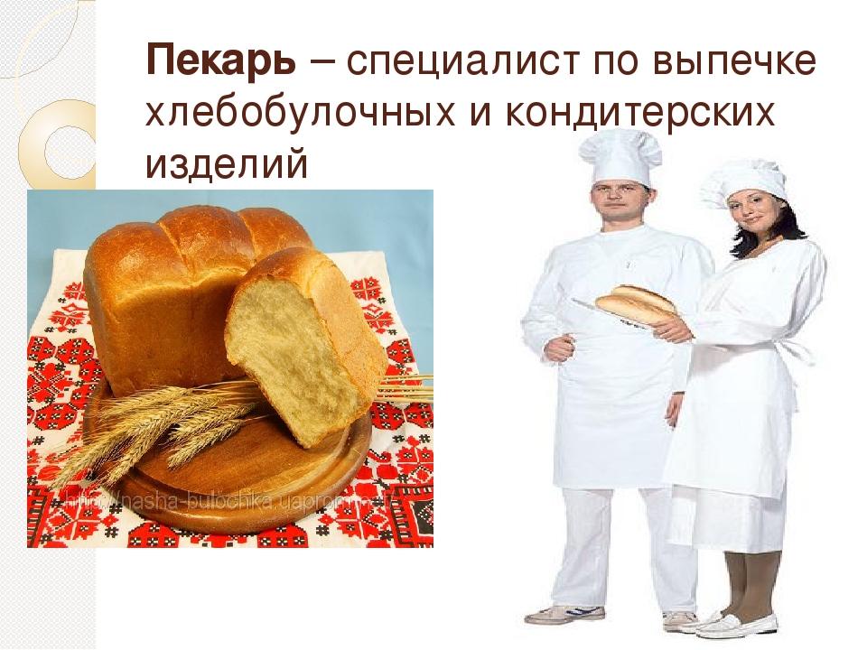 Пекарь картинки для презентации