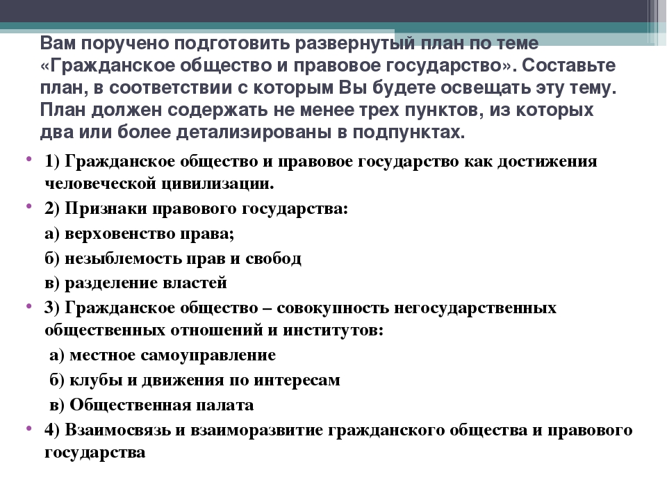 Как сделать развернутый план параграфа