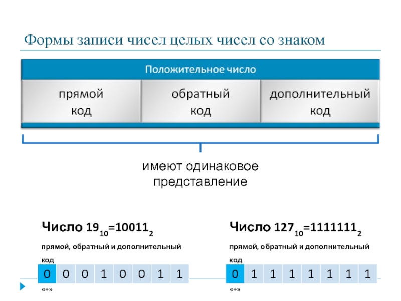 Что относится к основным правилам представления чисел в компьютере тест